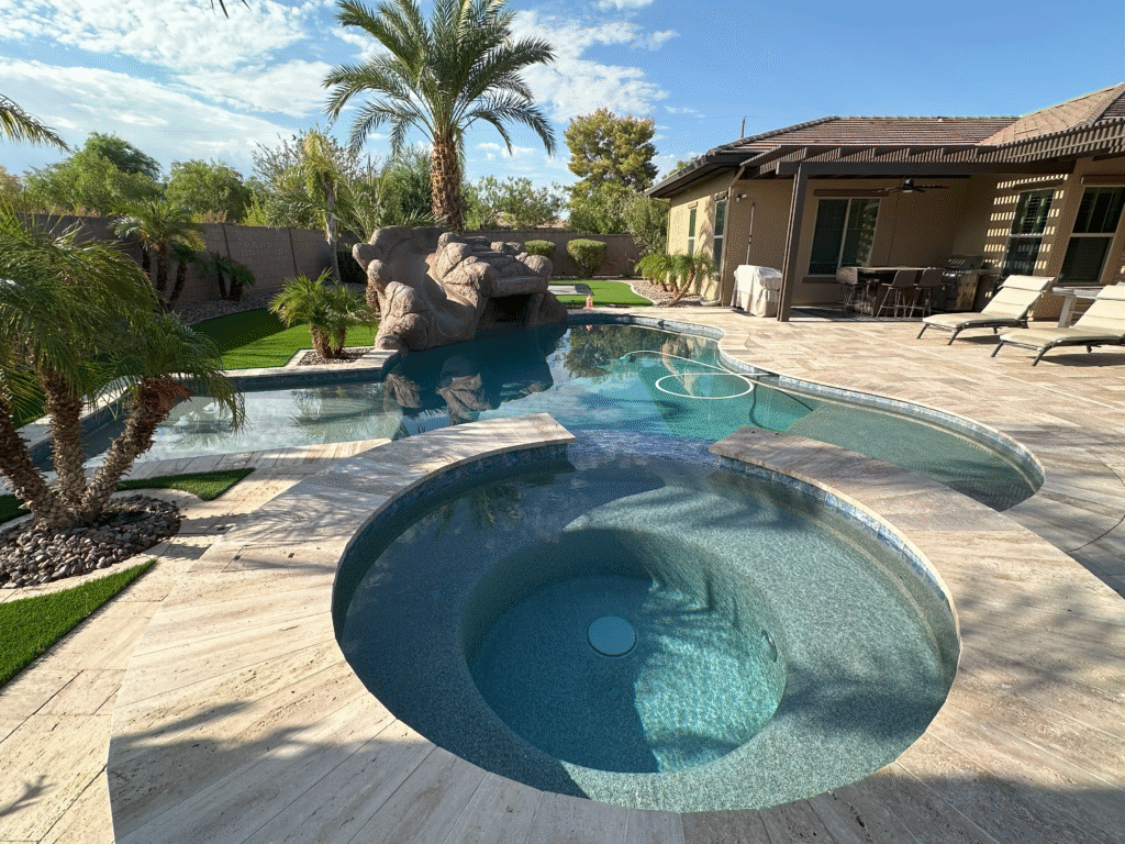 A gorgeously remodeled pool by Catalina Poolz AZ in Arizona USA.