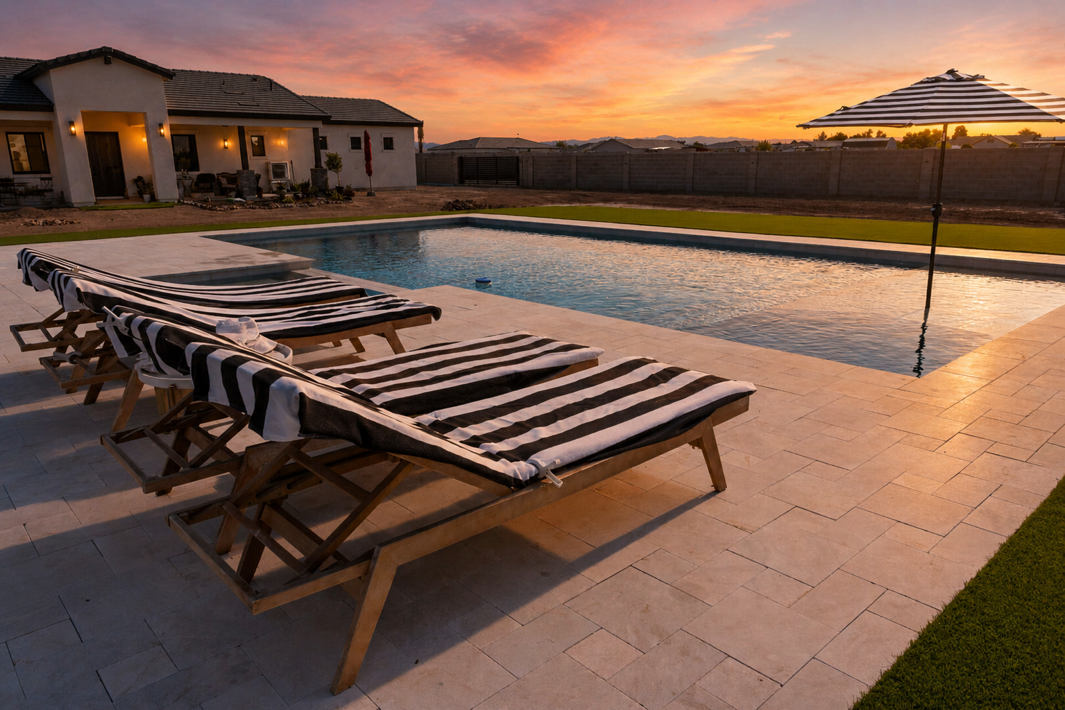 Completed new pool build in Arizona