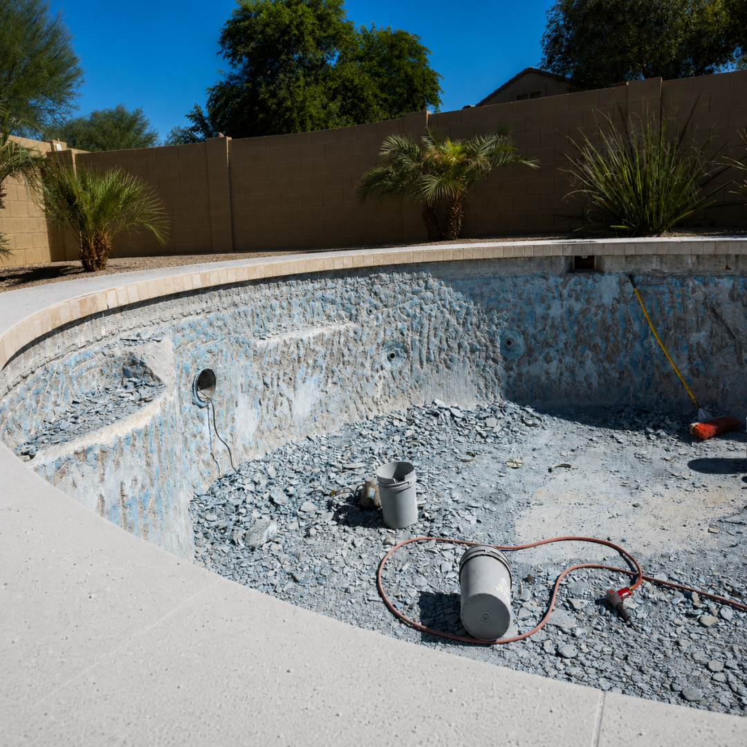 Pool before remodel in Arizona