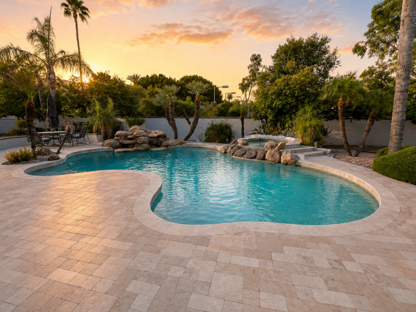 Completed pool remodel in Arizona
